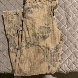 ZARA Tan Utility Canvas Trousers